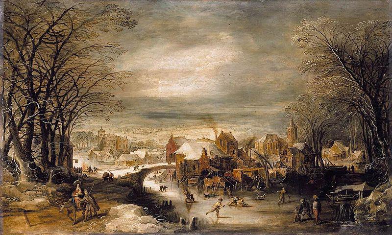 Joos de Momper Winter Landscape with The Flight into Egypt china oil painting image
